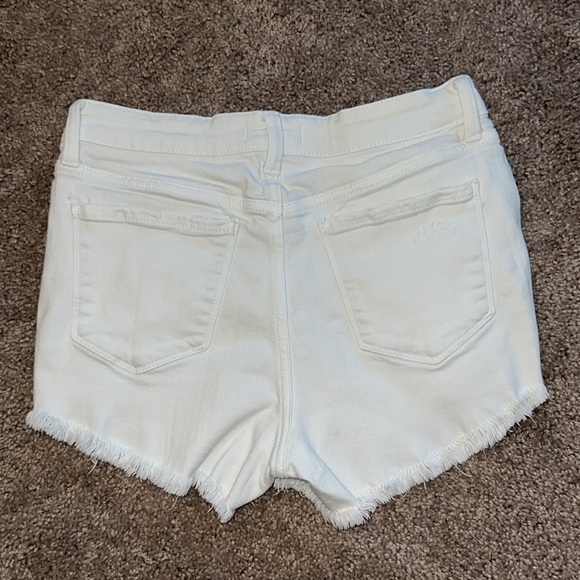 Studio Blue High Rise Distressed Frayed Hem Shorts - Picture 2 of 3